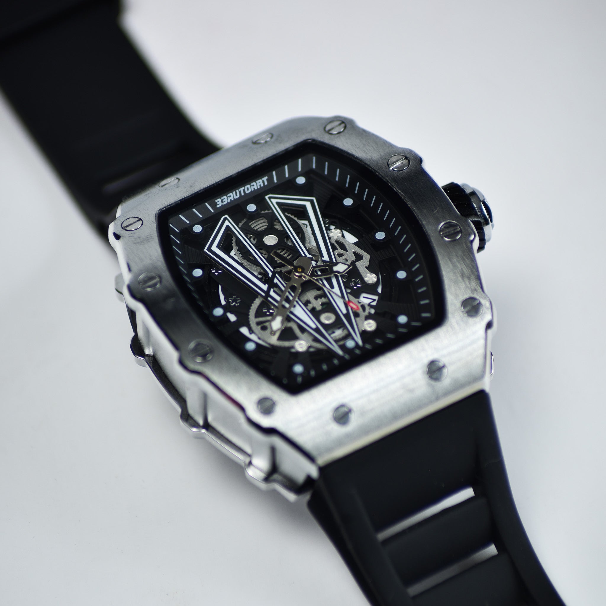 18 - Black & Silver V8 Watch