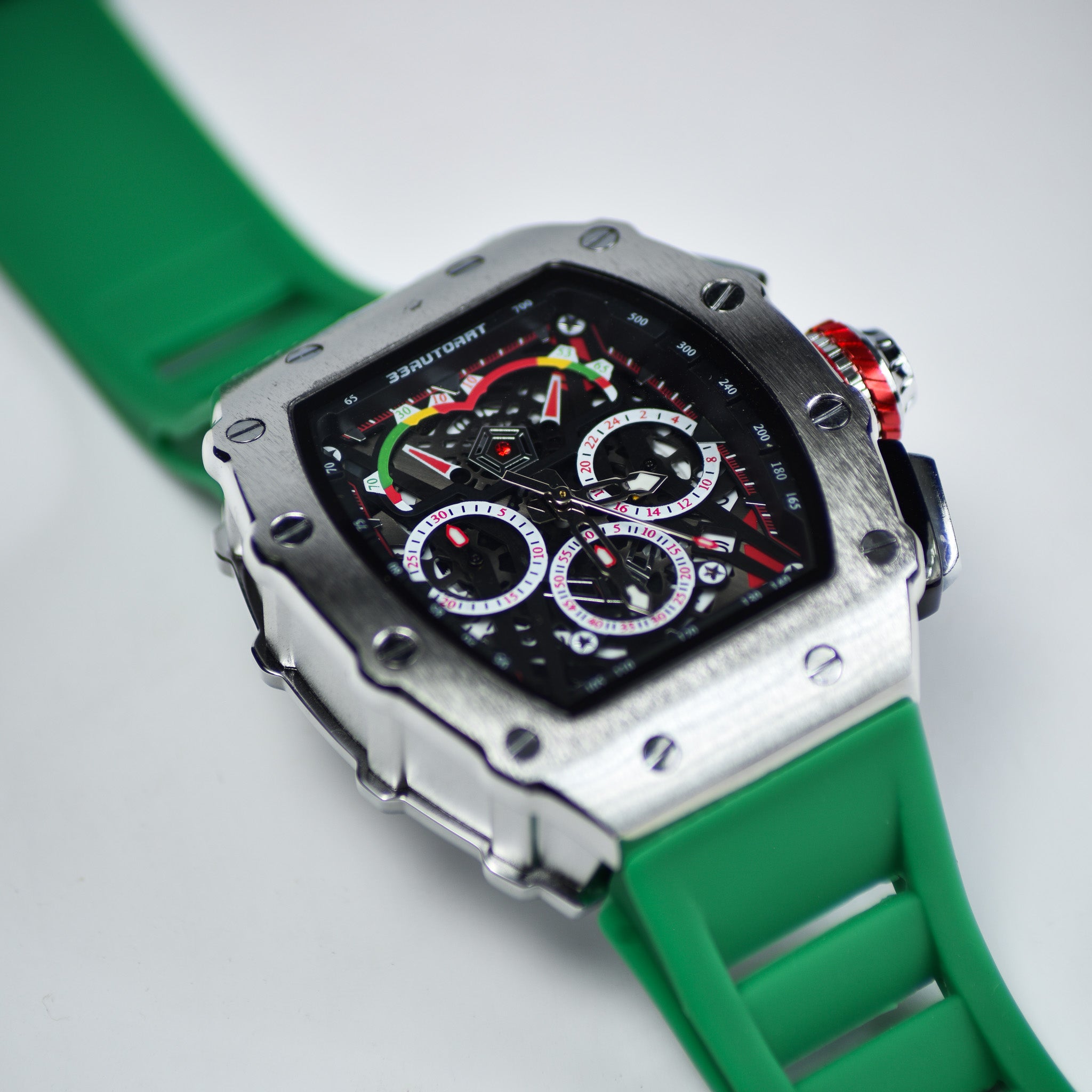 8 - Green & Silver Watch